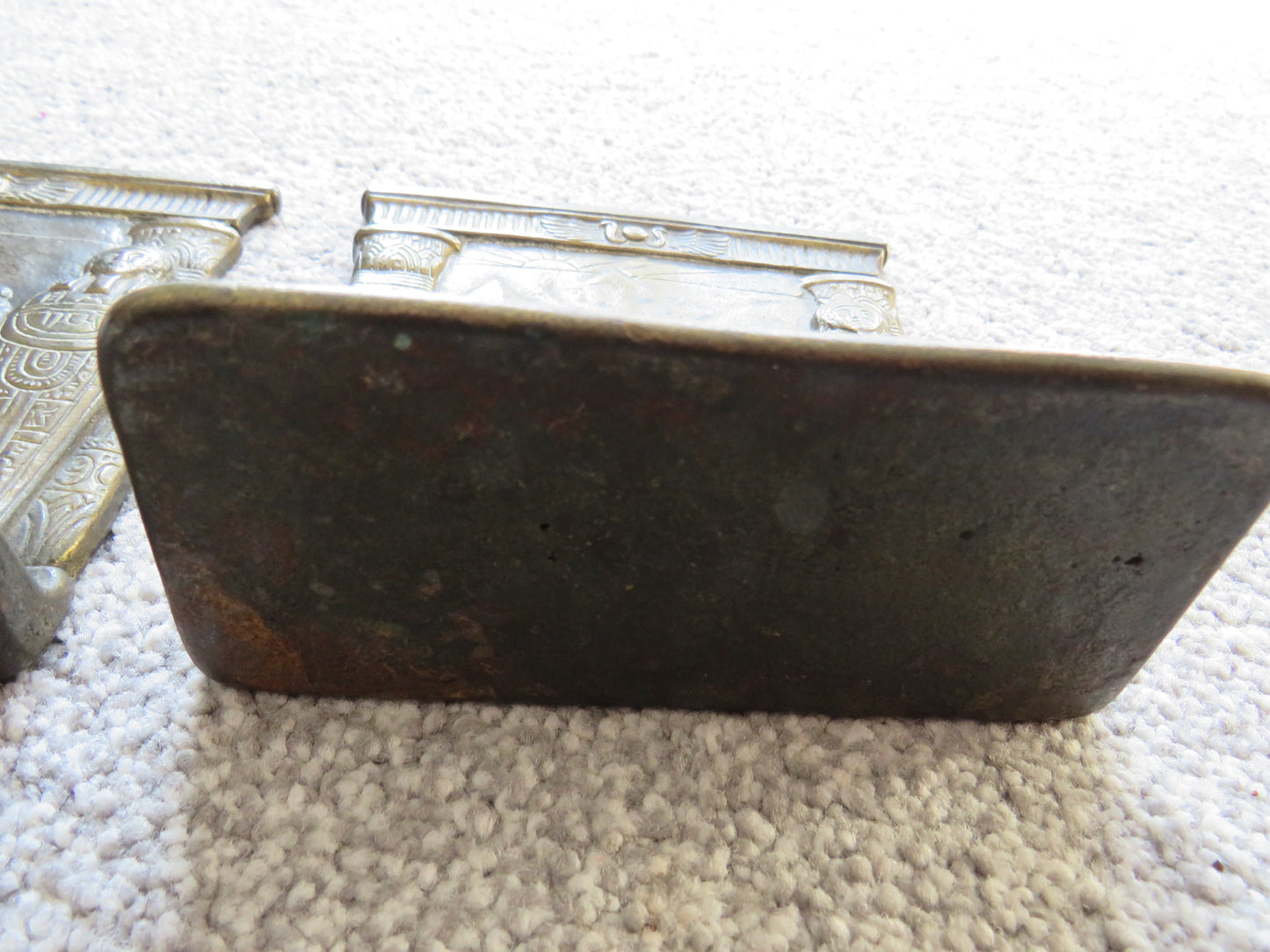 Vintage Pair Of Egyptian Bronze Bookends Tourist Pieces