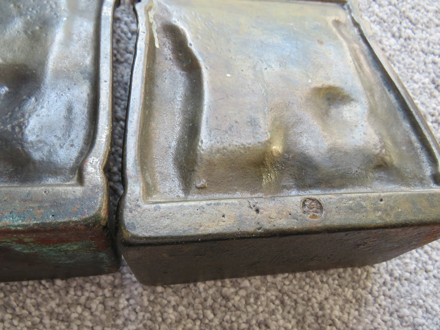 Vintage Pair Of Egyptian Bronze Bookends Tourist Pieces