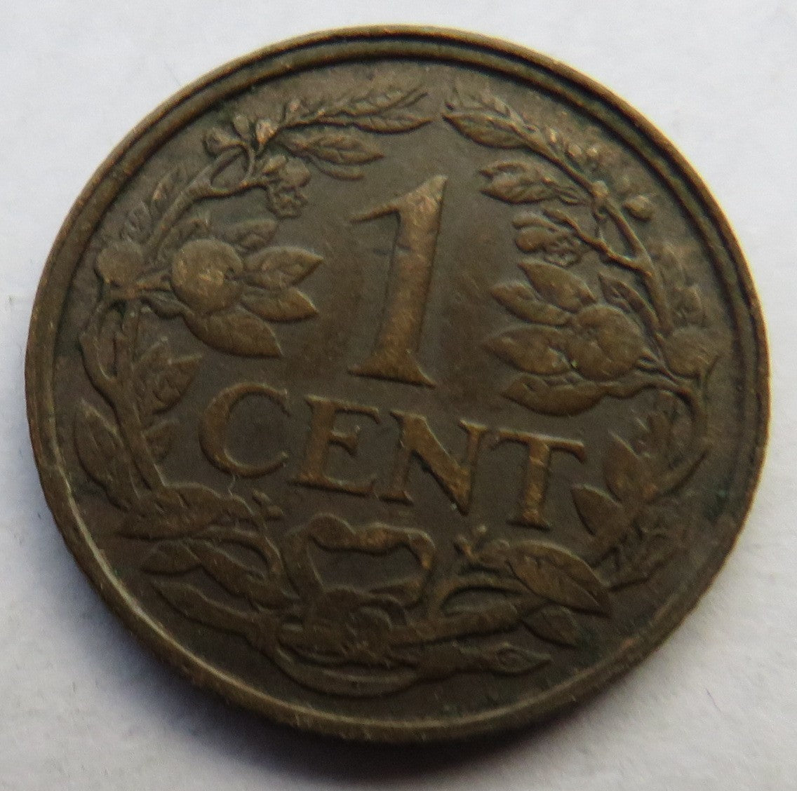 1921 Netherlands One Cent Coin