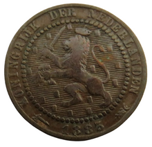 Load image into Gallery viewer, 1883 Netherlands One Cent Coin
