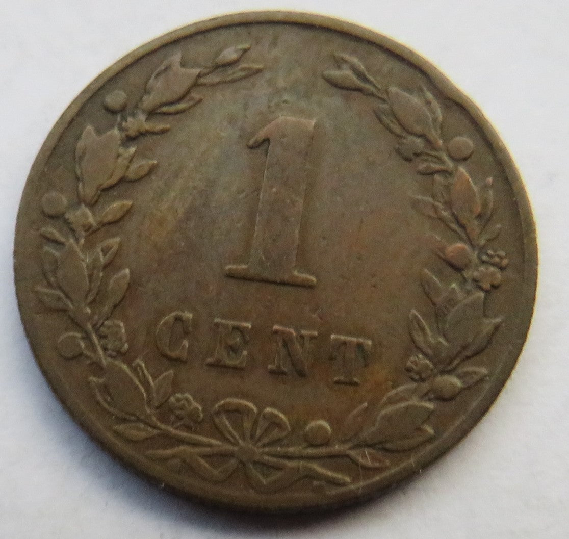 1883 Netherlands One Cent Coin