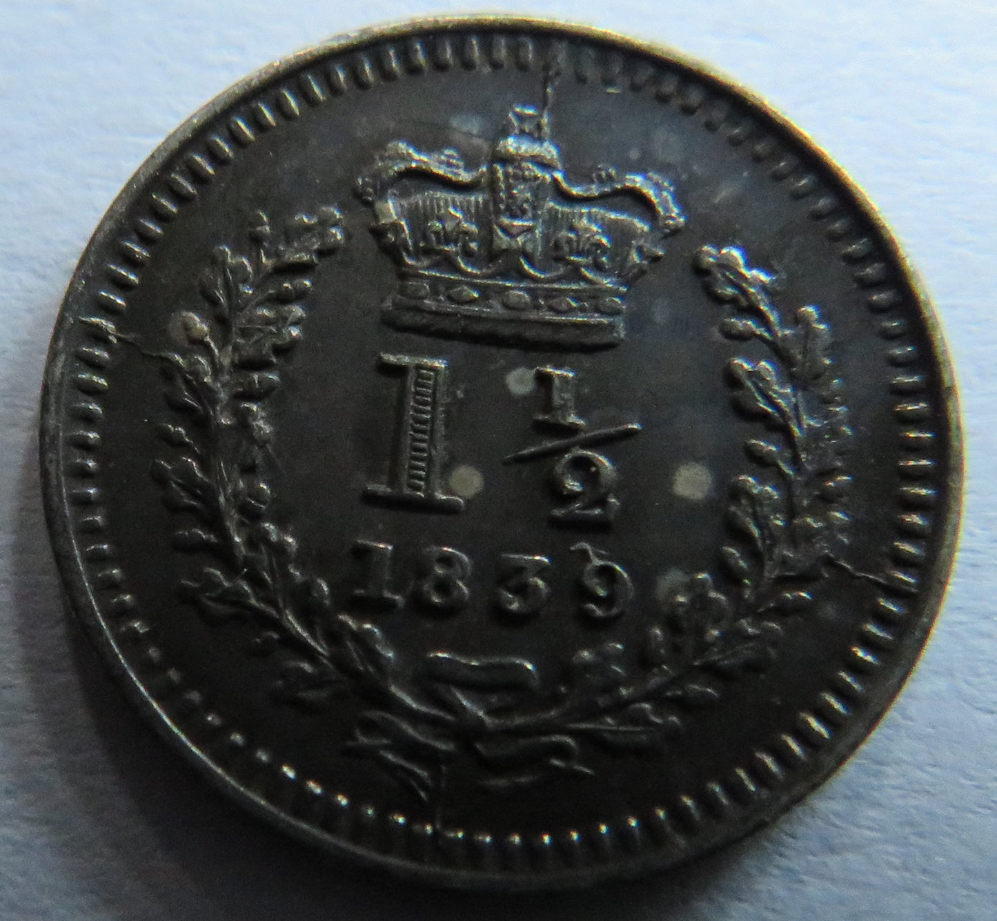 1839 Queen Victoria Silver Three-halfpence Coin For Colonial Use