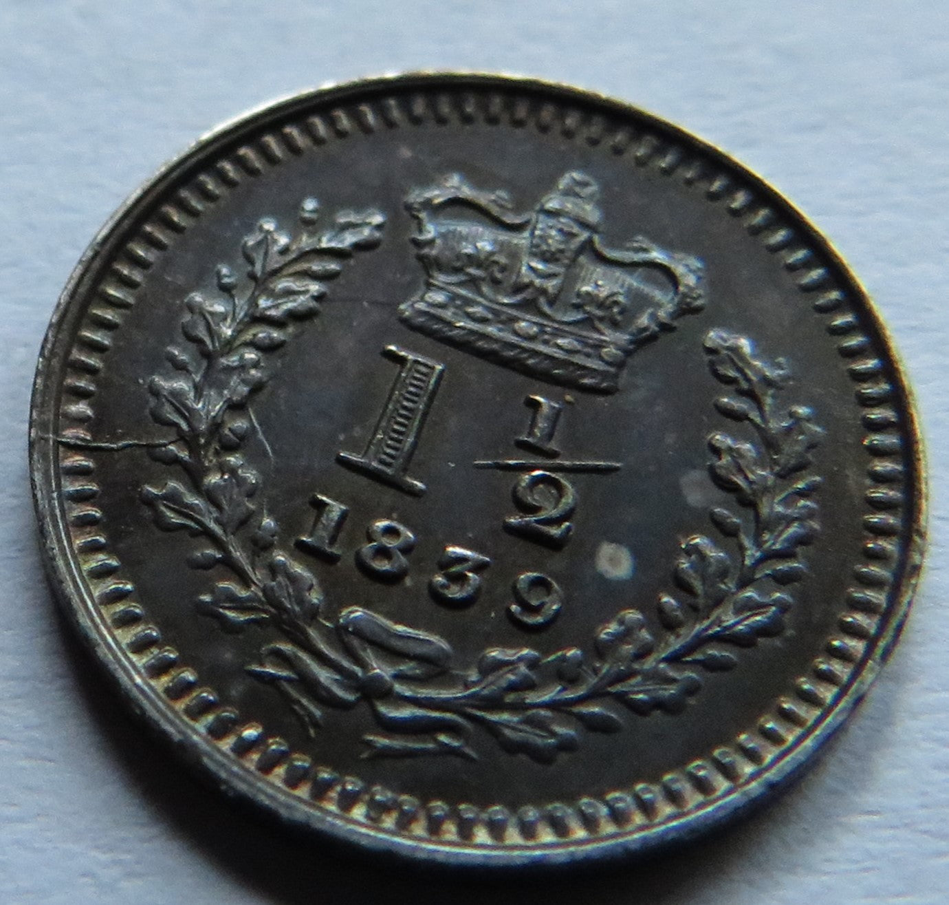 1839 Queen Victoria Silver Three-halfpence Coin For Colonial Use