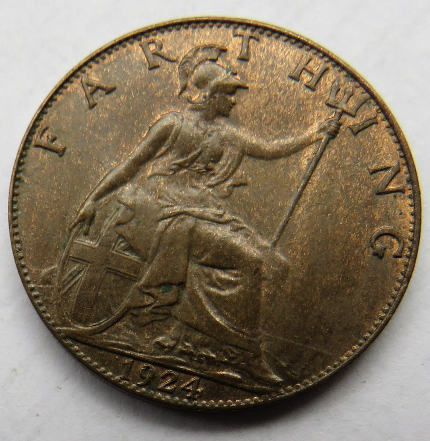 1924 King George V Farthing Coin - Great Britain