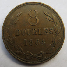 Load image into Gallery viewer, 1864 Guernsey 8 Doubles Coin
