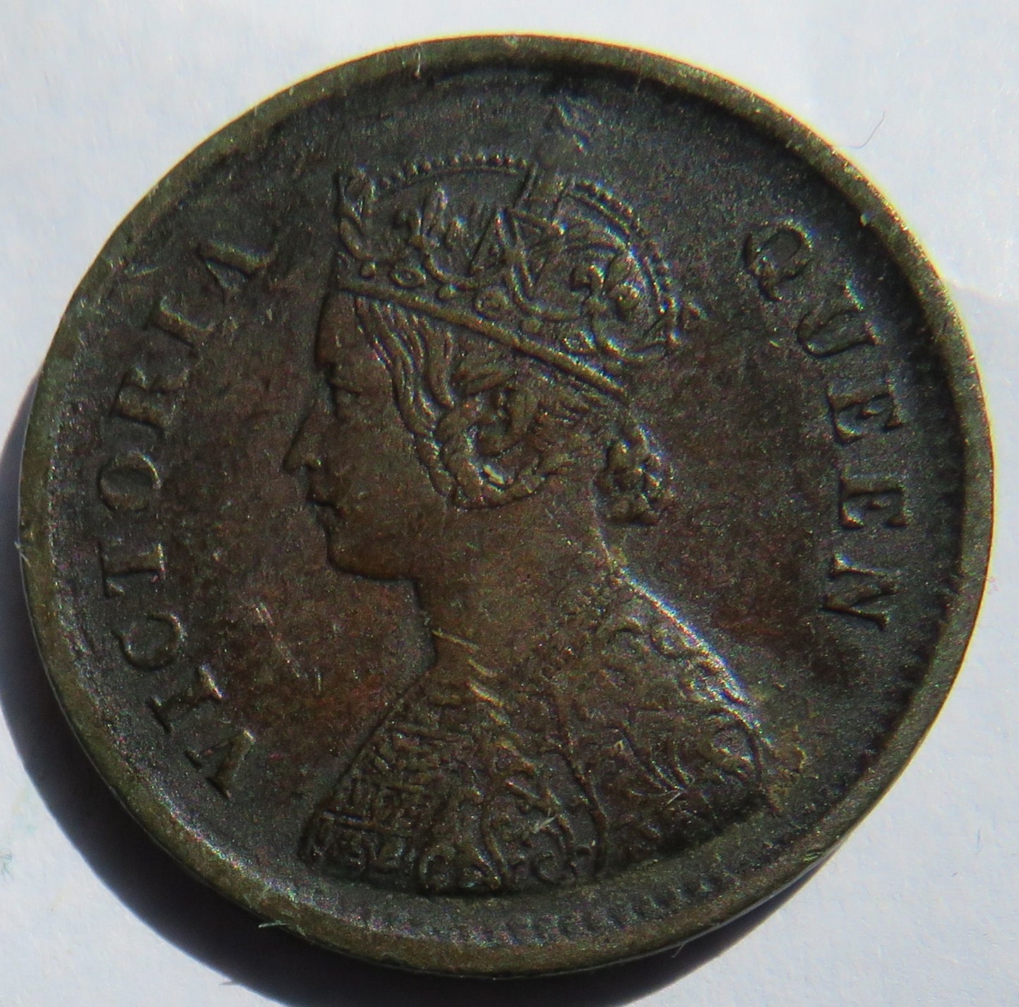 1862 Queen Victoria India 1/2 Pice Coin