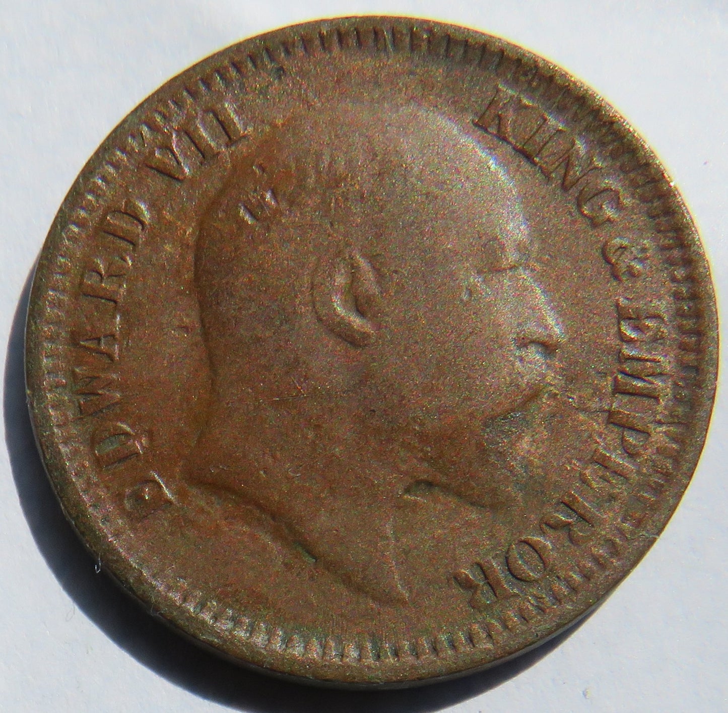 1904 King Edward VII India 1/2 Pice Coin