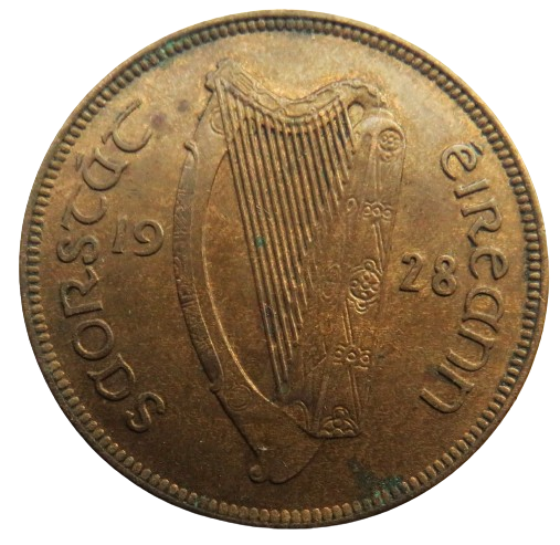 1928 Ireland One Penny Coin