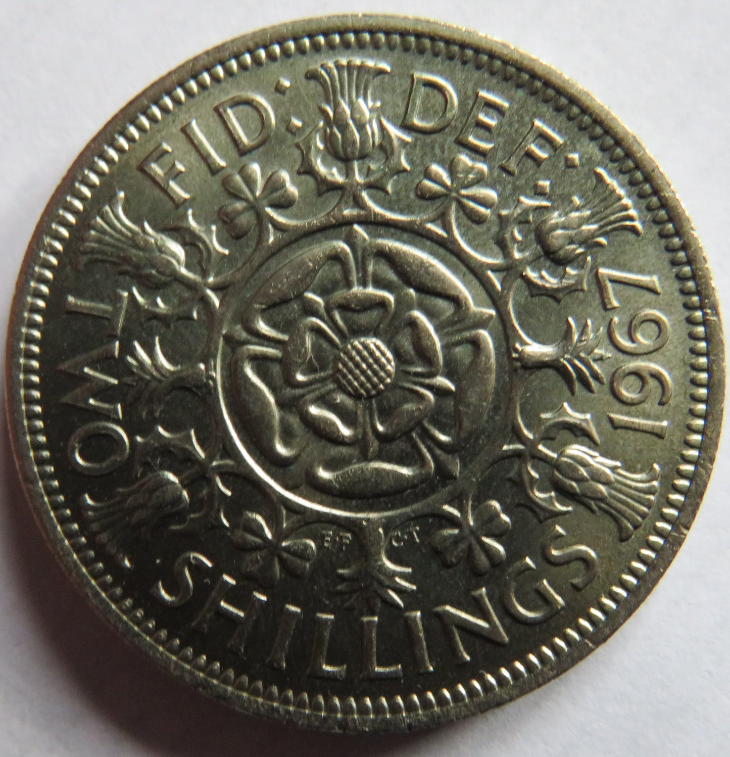 1967 Queen Elizabeth II Florin / Two Shillings Coin In High Grade