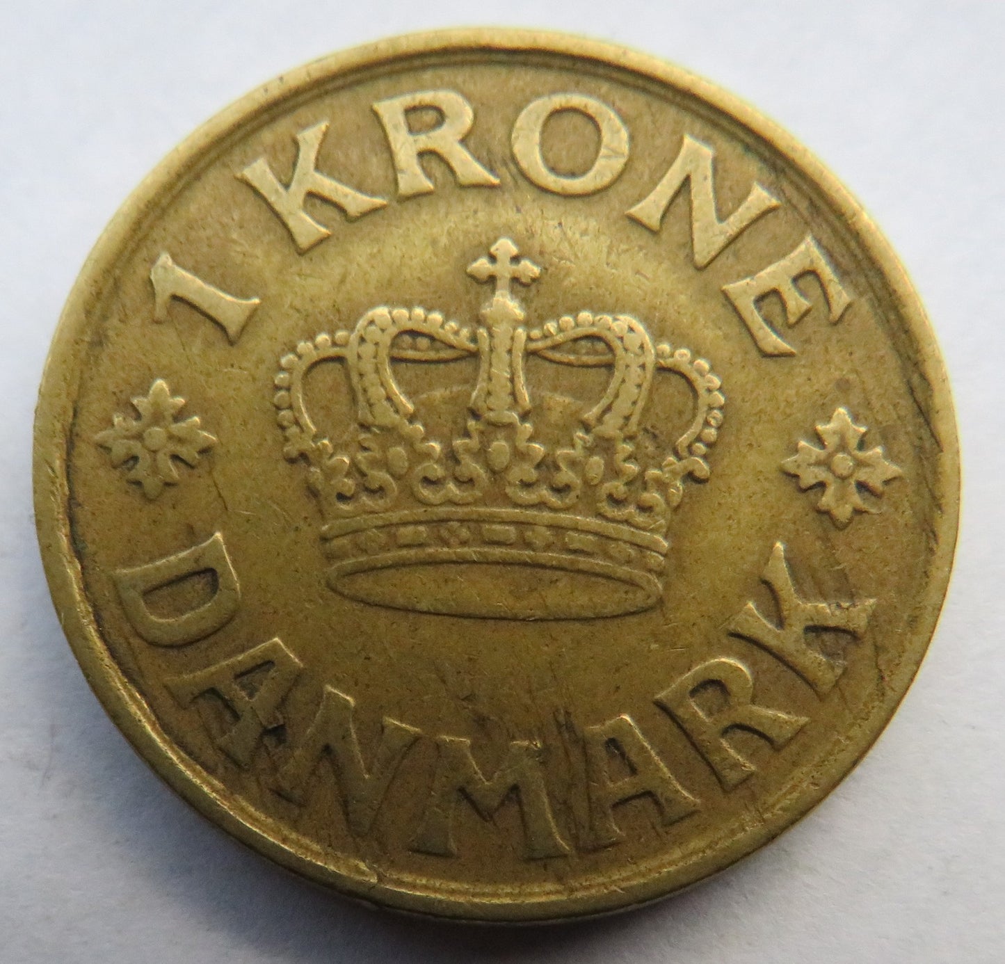 1925 Denmark One Krone Coin