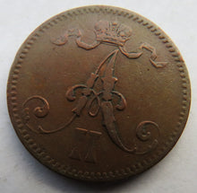 Load image into Gallery viewer, 1866 Finland 5 Pennia Coin
