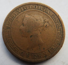 Load image into Gallery viewer, 1870 Queen Victoria Ceylon One Cent Coin
