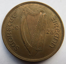 Load image into Gallery viewer, 1928 Ireland Eire One Penny Coin In Higher Grade
