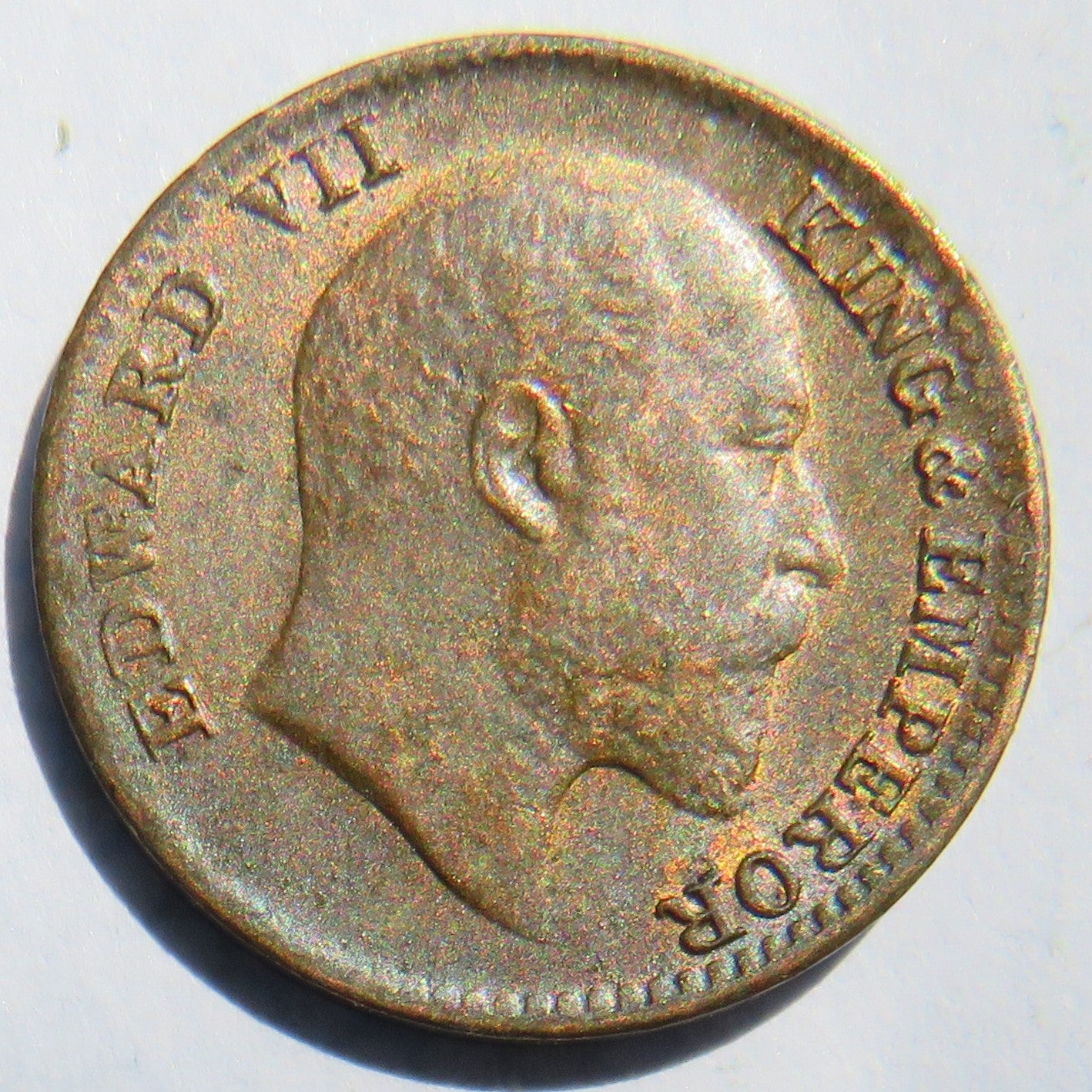 1908 King Edward VII India 1/12 Anna Coin