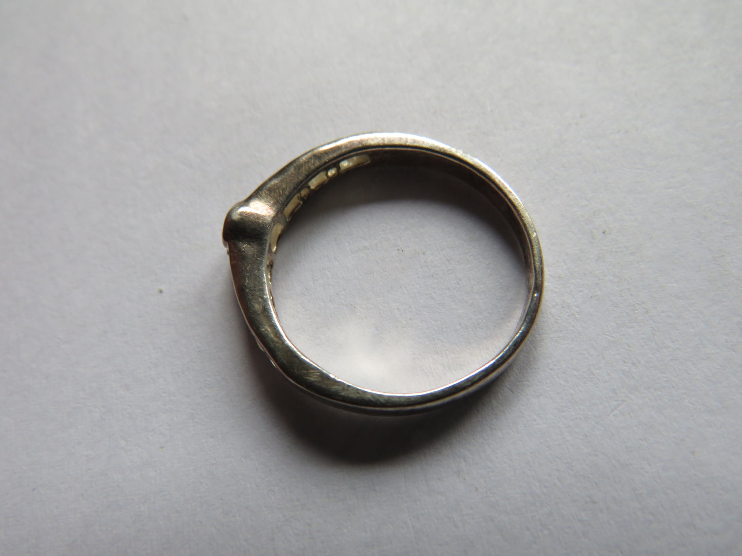 Stylish Ladies Sterling Silver & CZ Ring - UK Size P & 1/2