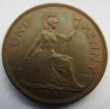Load image into Gallery viewer, 1937 King George VI One Penny Coin In Higher Grade
