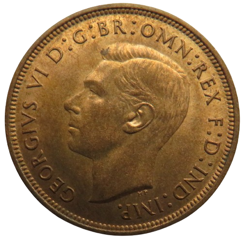 1938 King George VI One Penny Coin In Higher Grade