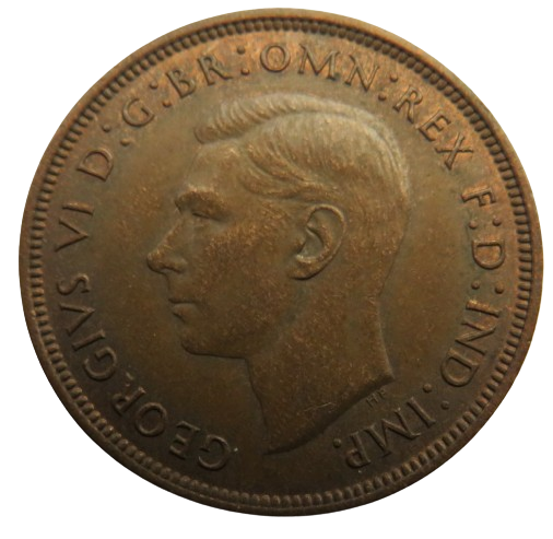 1938 King George VI One Penny Coin In Higher Grade