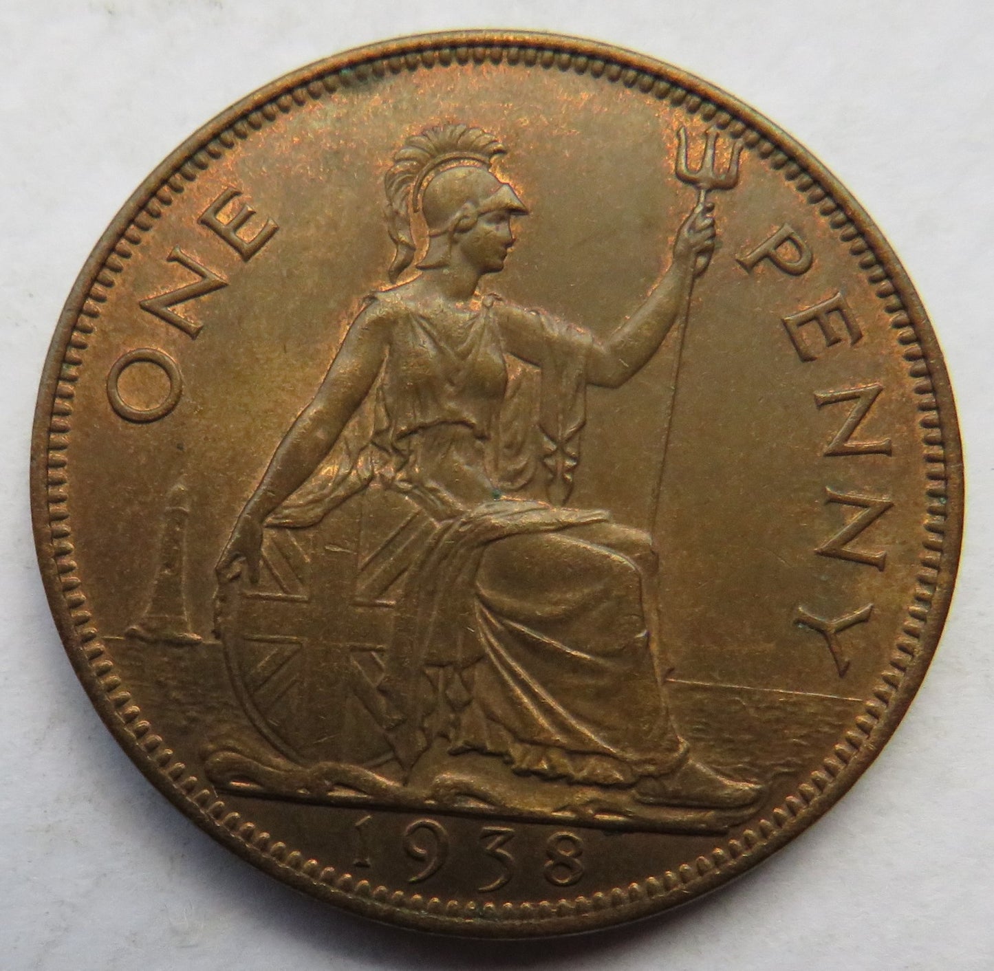 1938 King George VI One Penny Coin In Higher Grade
