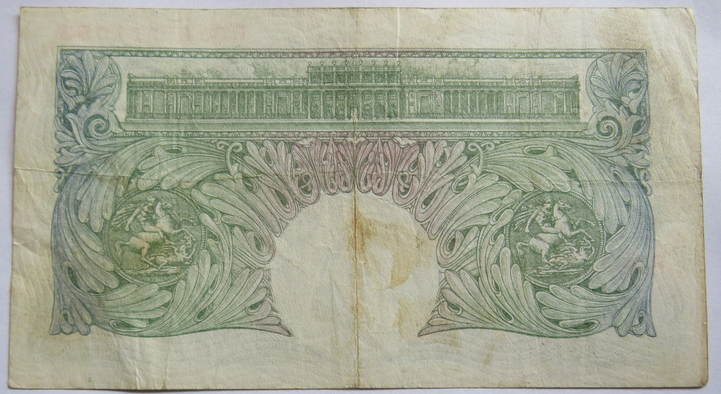C.1948 Bank of England £1 One Pound Banknote K.O. Peppiatt R36A
