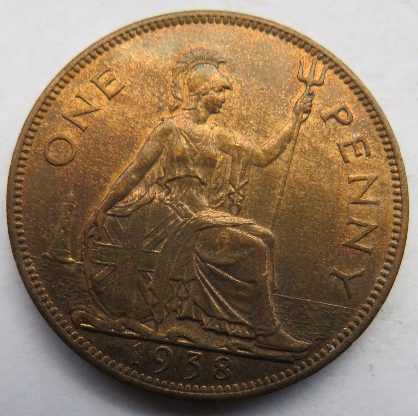 1938 King George VI One Penny Coin In Higher Grade