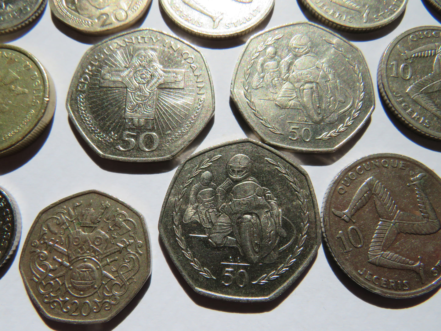 Small Collection of Coins From The Isle of Man Inc 50p's etc