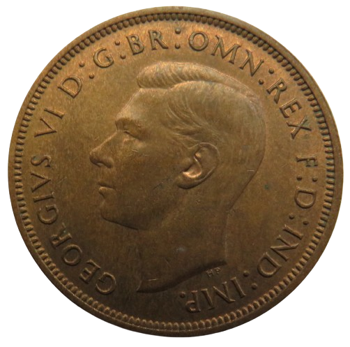 1939 King George VI One Penny Coin In Higher Grade