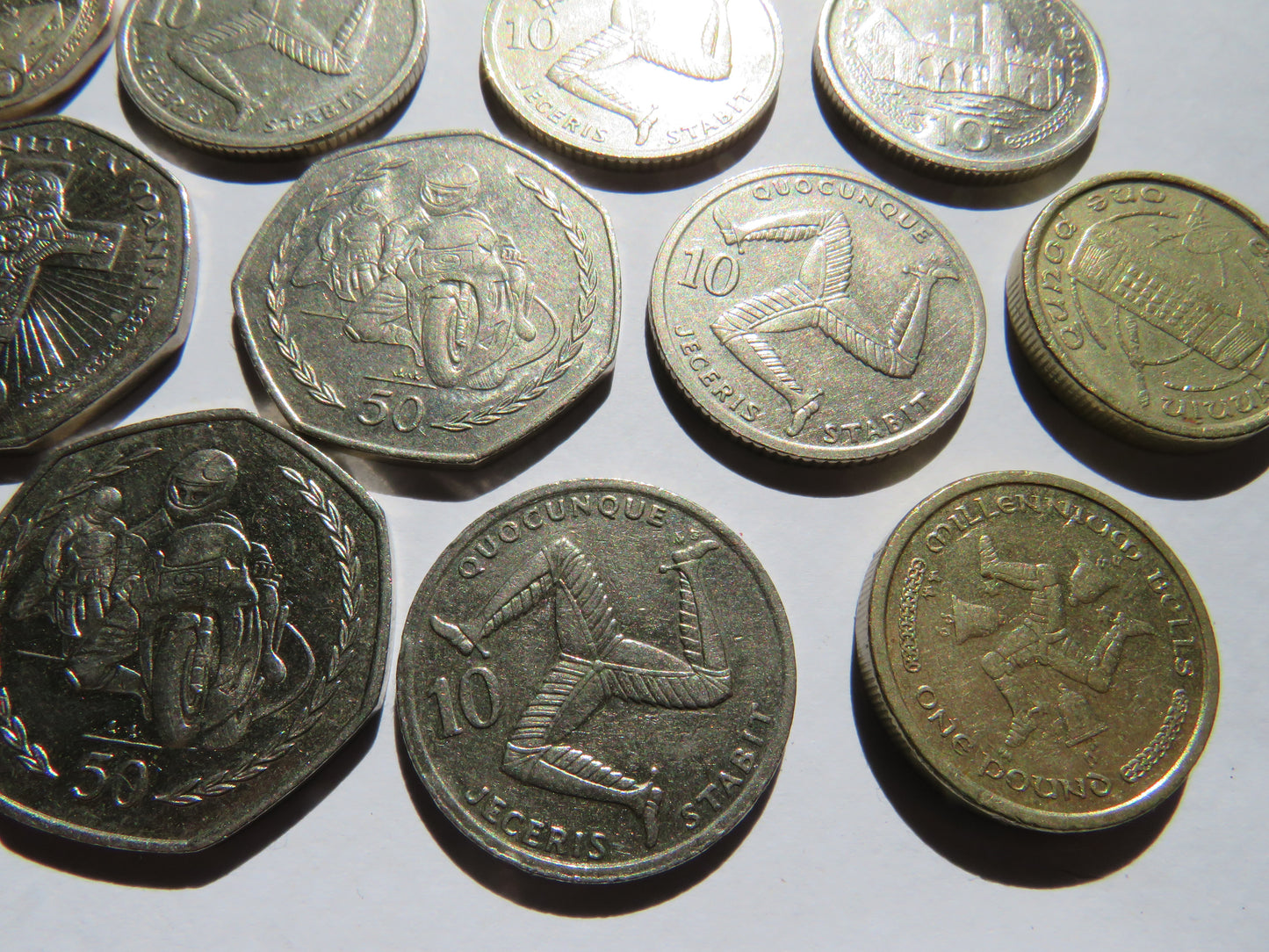 Small Collection of Coins From The Isle of Man Inc 50p's etc