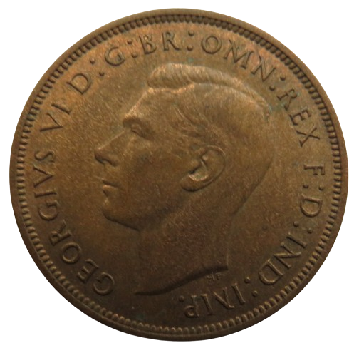 1939 King George VI One Penny Coin In Higher Grade