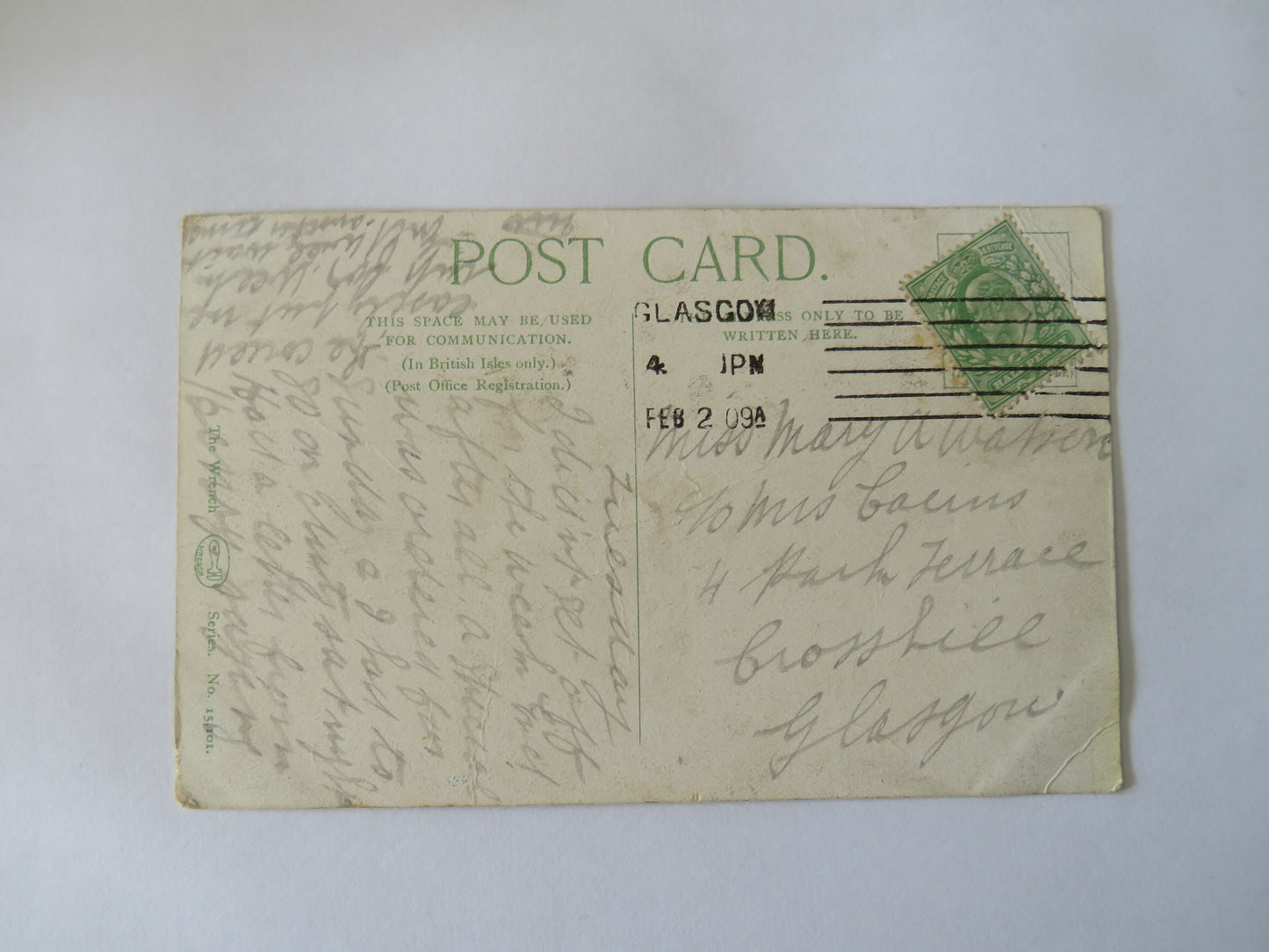 Vintage Postcard of From Bridge over Inversnaid Falls, Loch Lomond, 1909