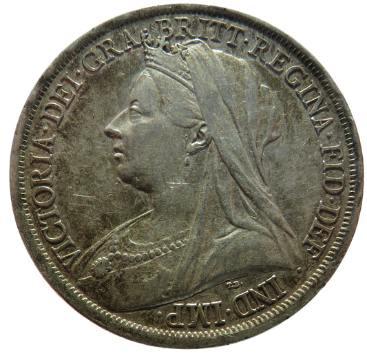 1893 LVI Queen Victoria Silver Crown Coin In Better Grade - Great Britain