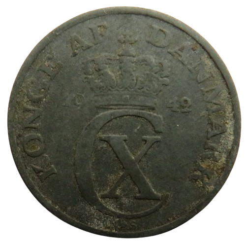1942 Denmark 2 Ore Coin