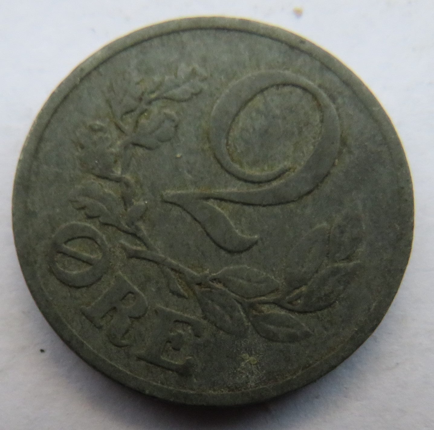 1942 Denmark 2 Ore Coin