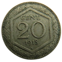 Load image into Gallery viewer, 1918 Italy 20 Centesimi Coin
