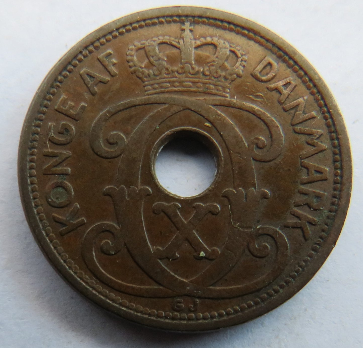 1927 Denmark 2 Ore Coin
