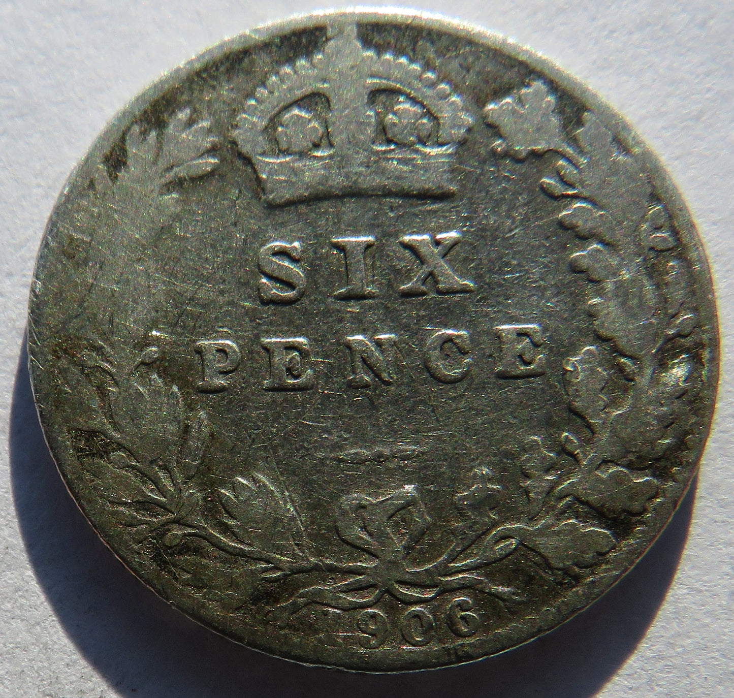 1906 King Edward VII Silver Sixpence Coin - Great Britain