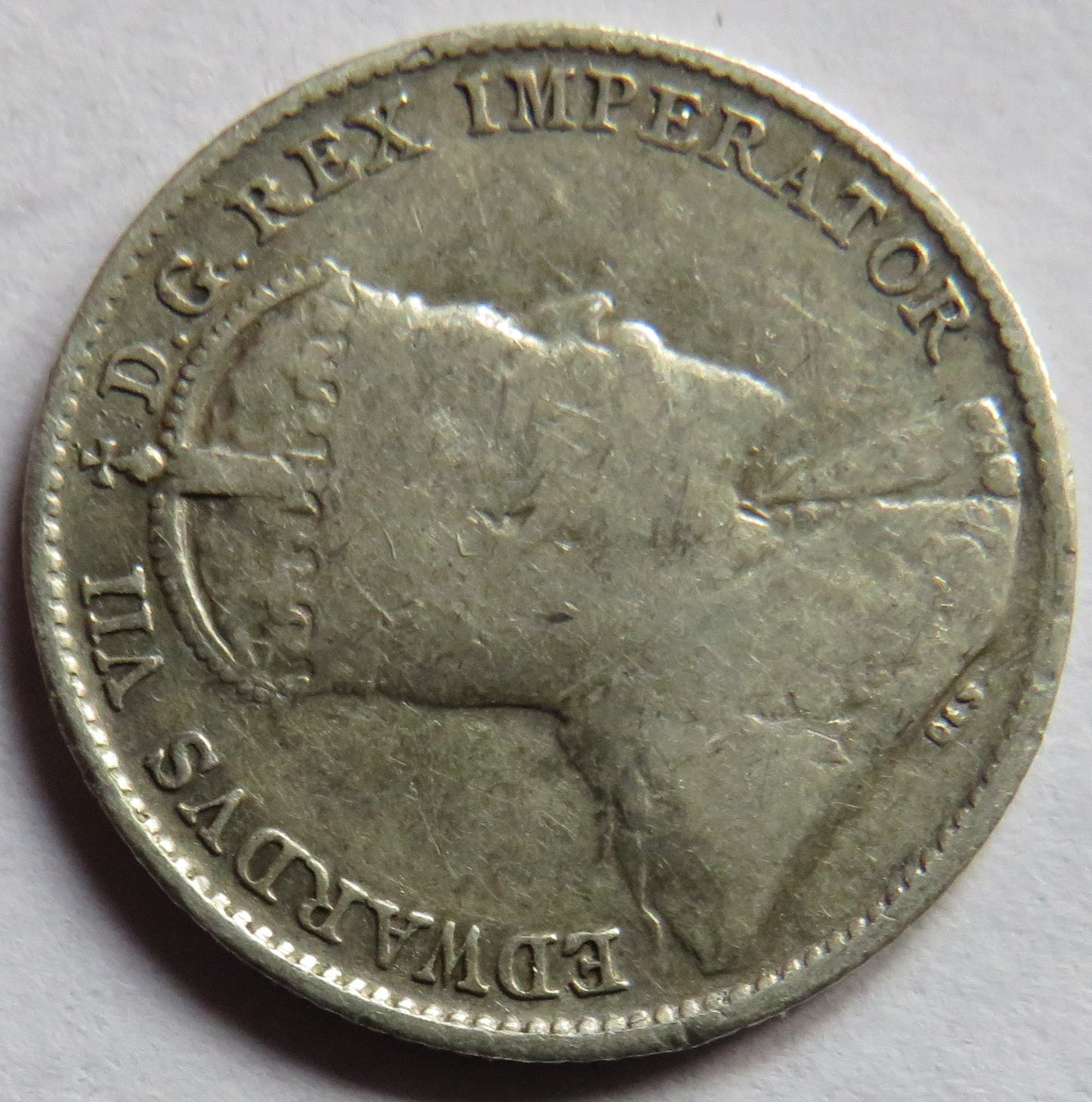 1907 King Edward VII Canada Silver 5 Cents Coin