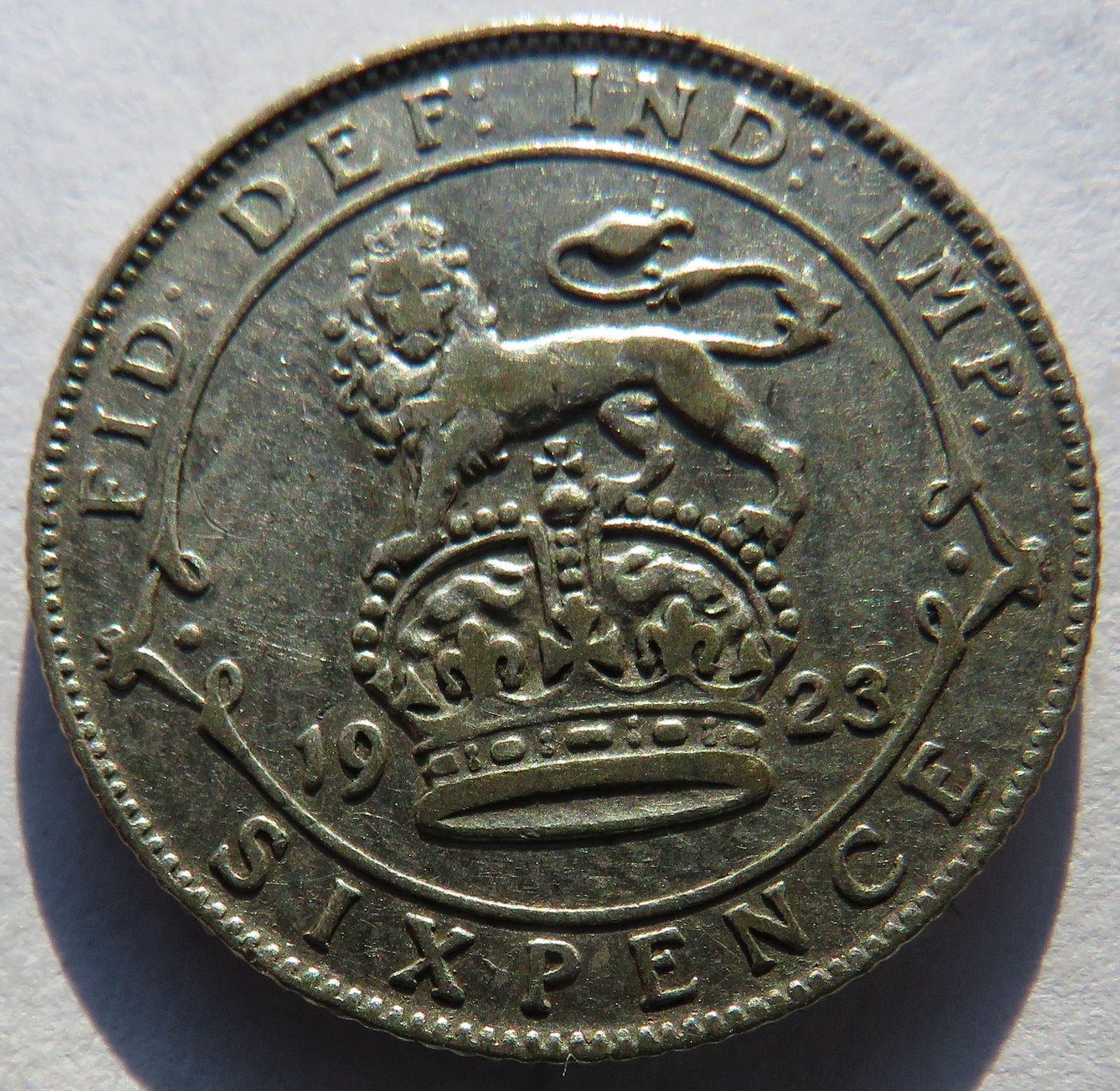 1923 King George V Sixpence Coin Scarce Date - Great Britain