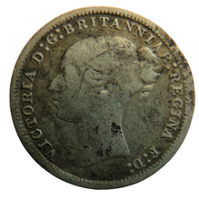 Load image into Gallery viewer, 1870 Queen Victoria Young Head Silver Threepence Coin - Great Britain
