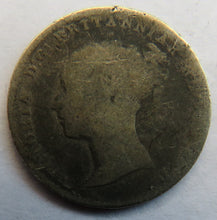 Load image into Gallery viewer, 1862 Queen Victoria Young Head Silver Threepence Coin - Great Britain
