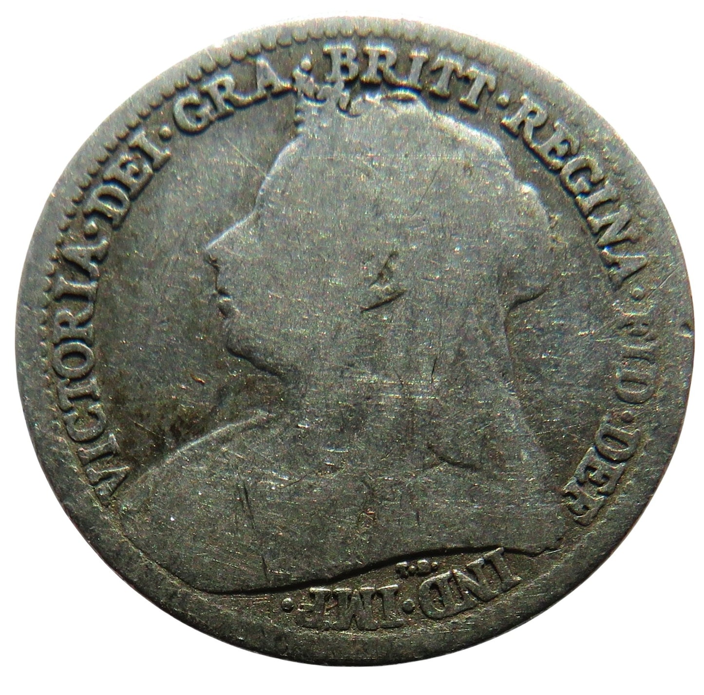 1899 Queen Victoria Silver Threepence Coin - Great Britain