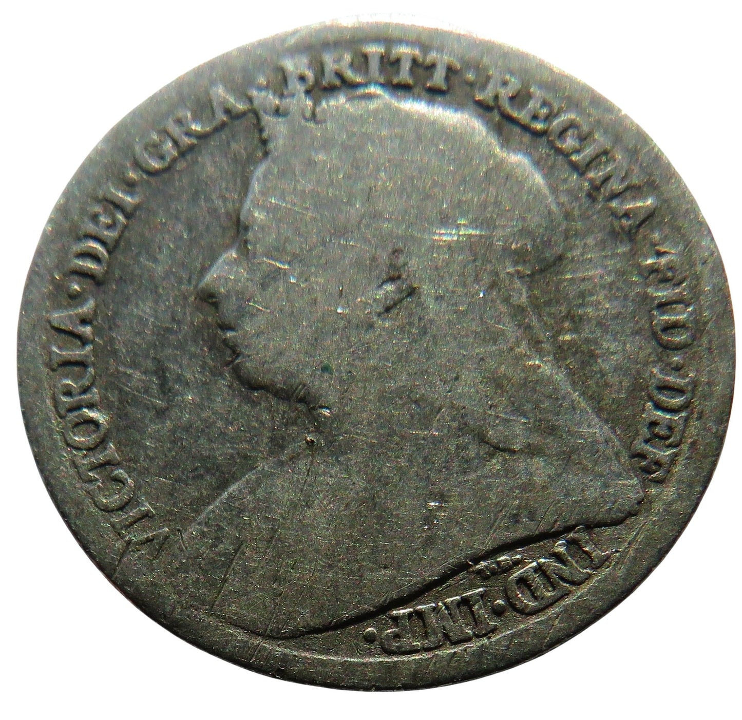 1894 Queen Victoria Silver Threepence Coin - Great Britain