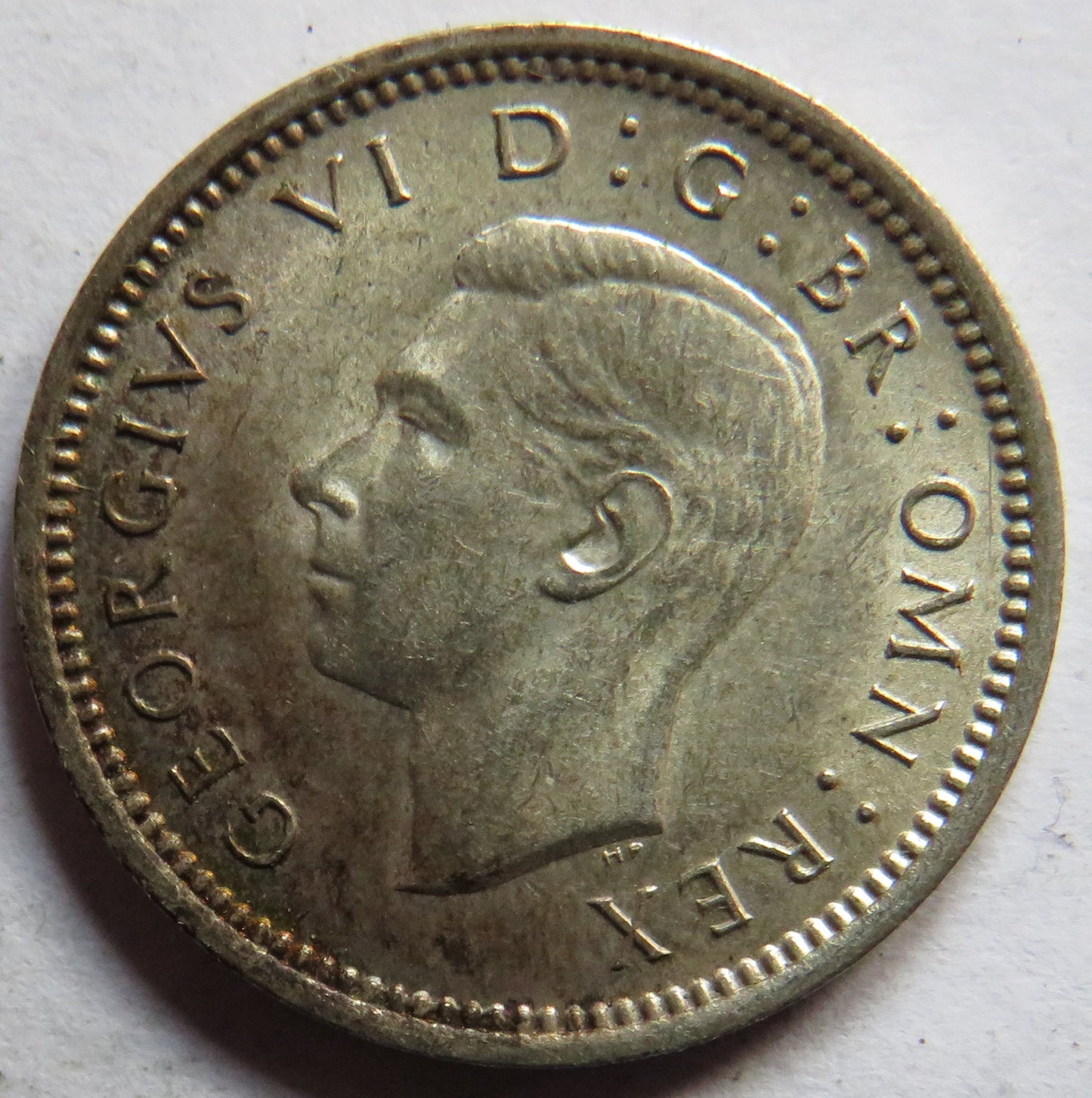 1940 King George VI Silver Threepence Coin In High Grade