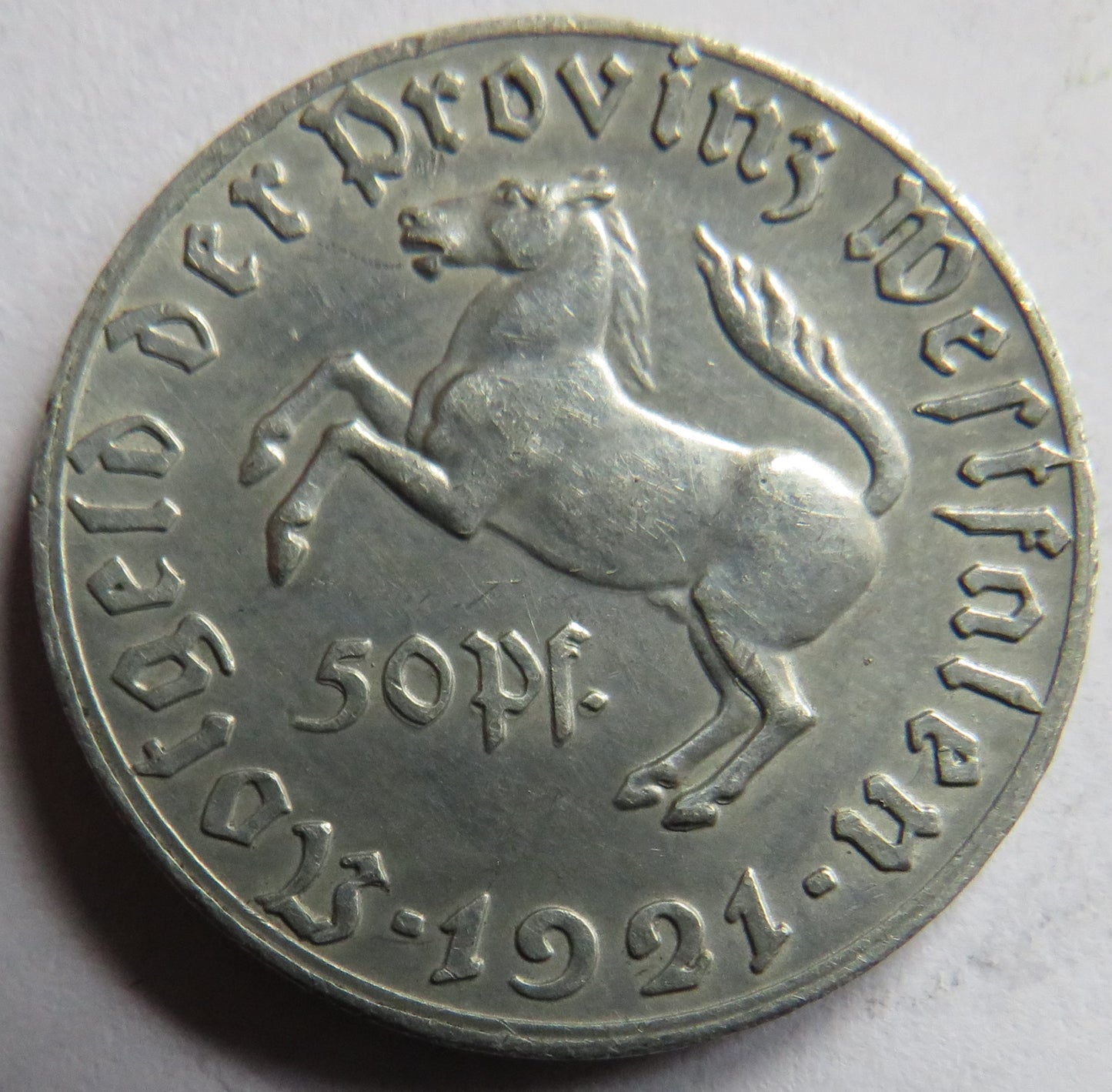 1921 Notgeld Westfalen 50 Pfennig Coin