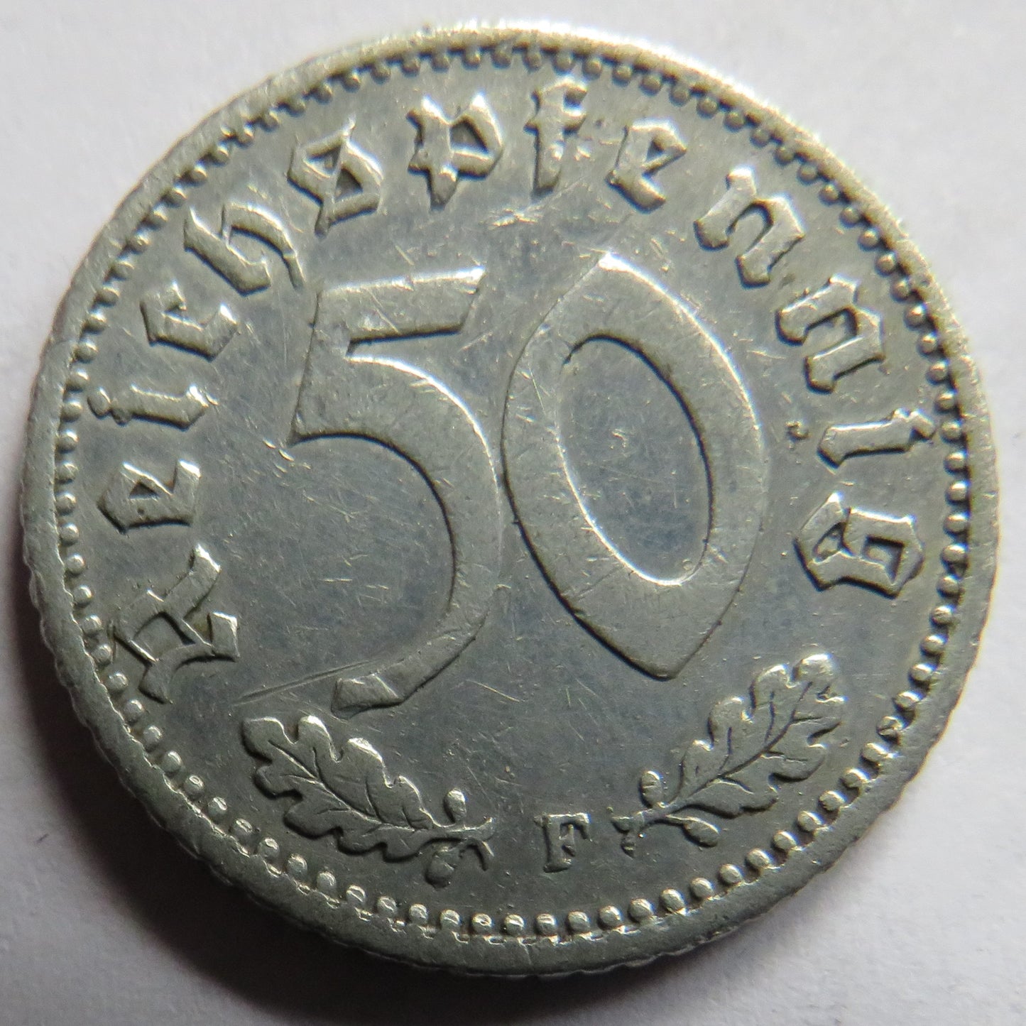 1940-F Germany - Third Reich 50 Reichspfennig Coin