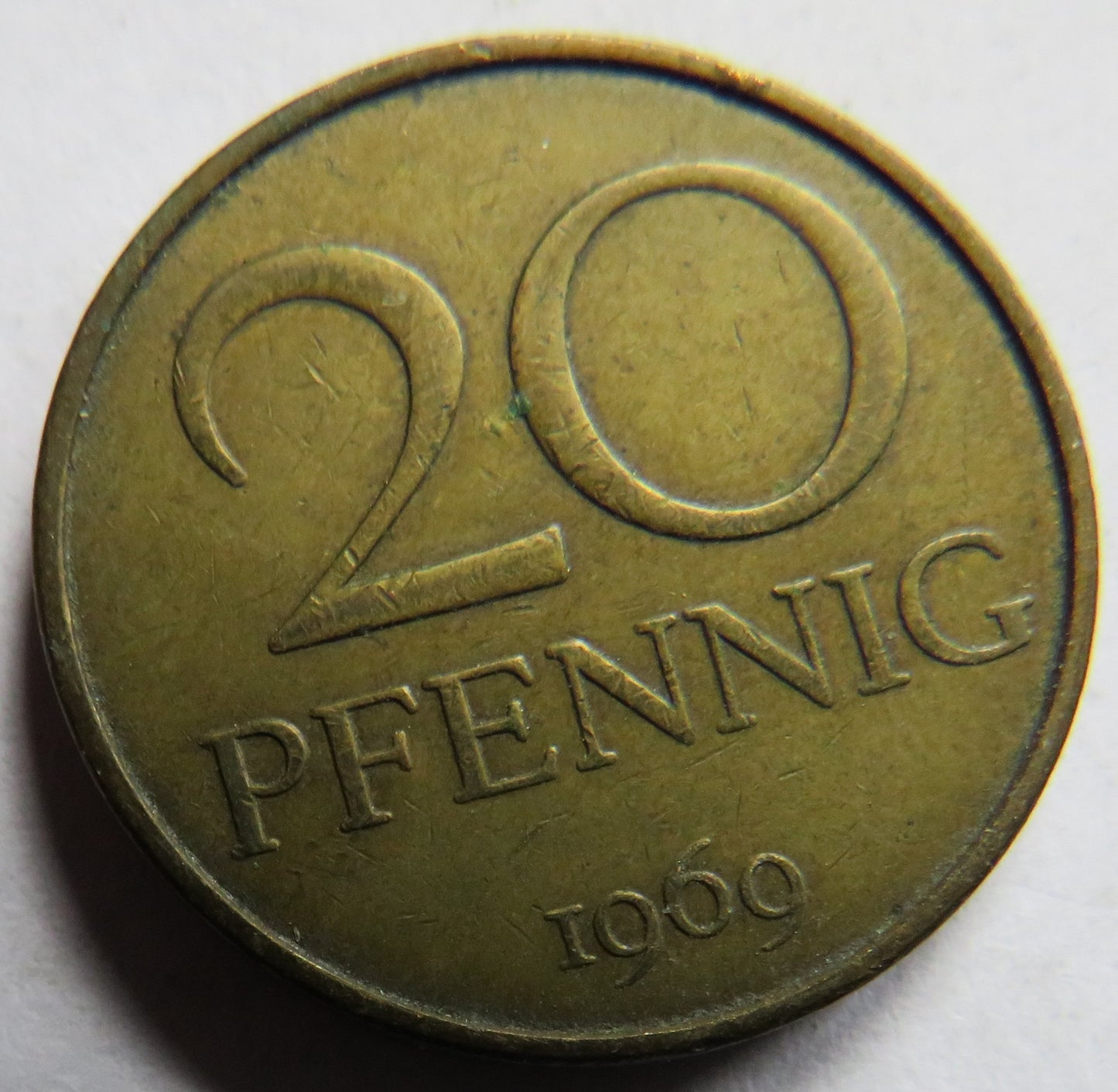 1969 Germany - Democratic Republic 20 Pfennig Coin
