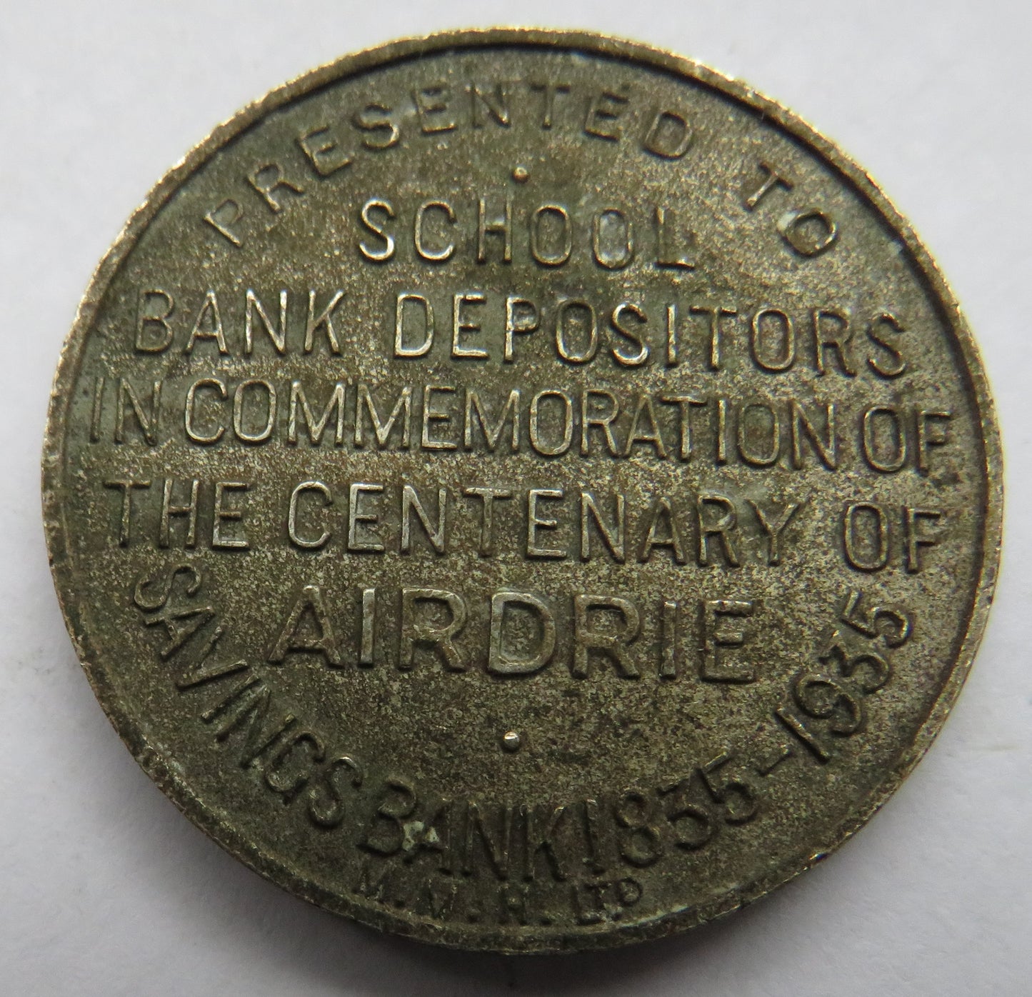 1835-1935 Airdrie Savings Bank Centenary Medal