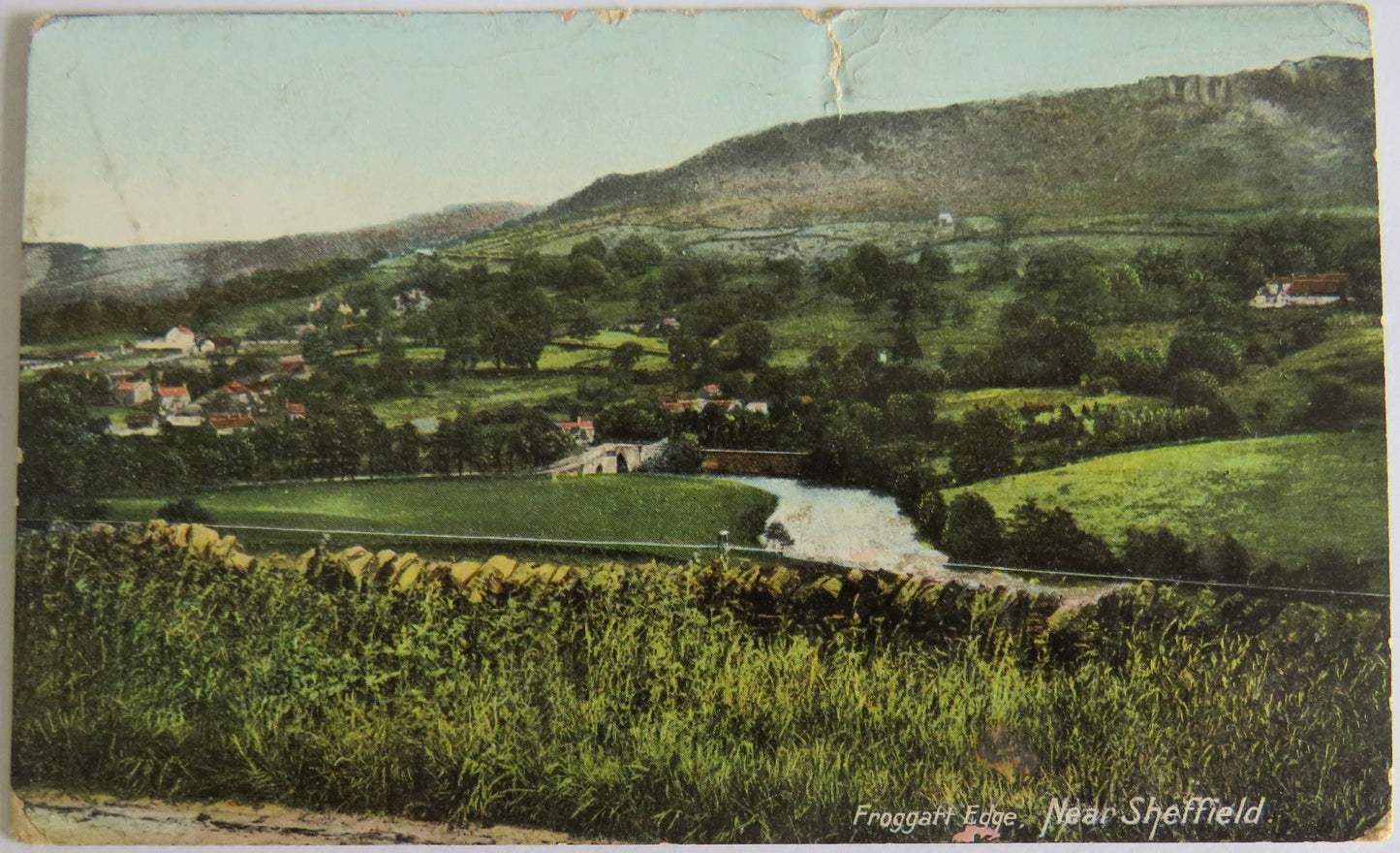 Vintage Postcard Of Froggatt Edge, Near Sheffield 1907