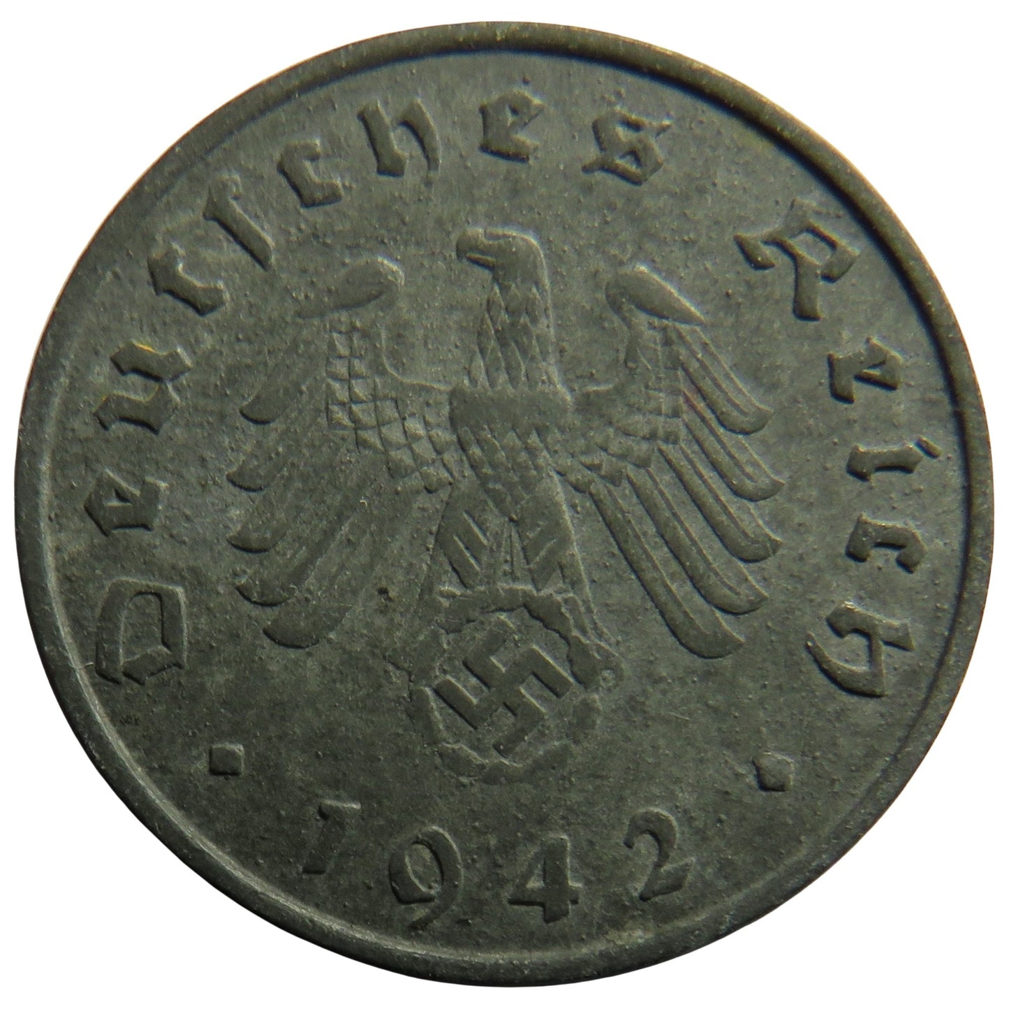 1942-F Germany - Third Reich 10 Reichspfennig Coin