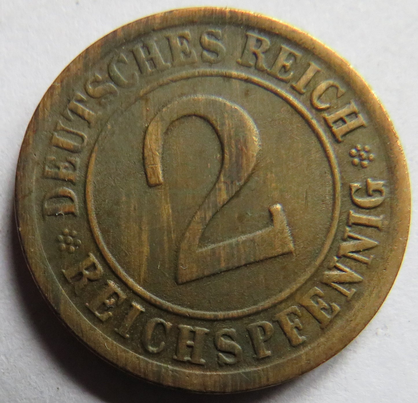 1924-A Germany - Weimar Republic 2 Reichspfennig Coin